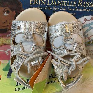 Cute silver baby sandal